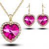 Heart Necklace Earring Set