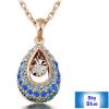 Crystal Angel Teardrop Pendant Fashion Jewelry Necklace