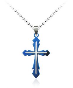 Blue Cross Necklace