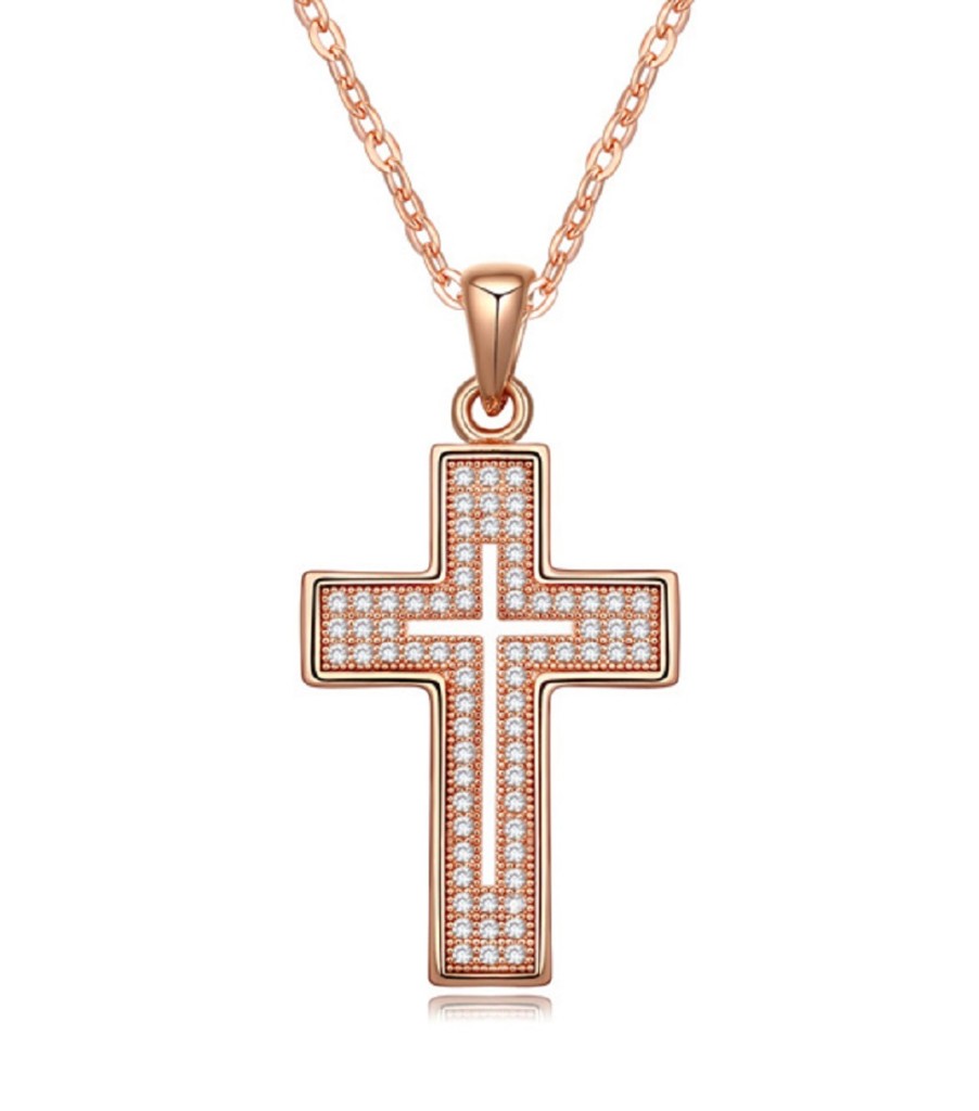 Cross Necklace-Rose-1