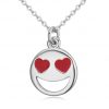 Smiley Emoji Necklace-Silver