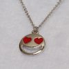 Smiley Emoji Necklace-Silver-n22884-3
